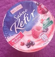 Mängden socker i Sahne-Kefir mild auf Roter Grütze