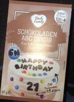 Mängden socker i Schokoladendekoration Buchstaben Zartbitter
