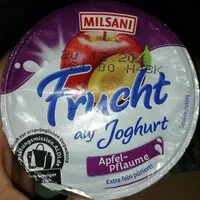 Mängden socker i Frucht auf Joghurt Apfel-Pflaume