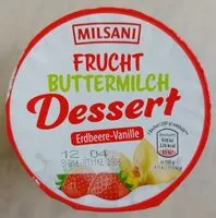 Mängden socker i Fruchtbuttermilch-Dessert - Erdbeere-Vanille