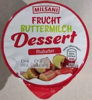 Mängden socker i Fruchtbuttermilch-Dessert - Rhabarber