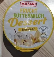 Mängden socker i Fruchtbuttermilch-Dessert - Birne-Vanille