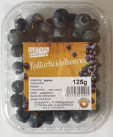 Mängden socker i Kulturheidelbeeren