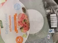 Mängden socker i Geflügelsalami mit Pflanzenfett