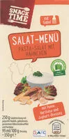 Mängden socker i Salat-Menü: Pasta-Salat mit Hähnchen