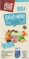 Mängden socker i Salat-Menü Pasta-Salat mit Thunfisch