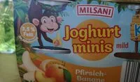 Mängden socker i Joghurt minis mild Pfirsich- Banane