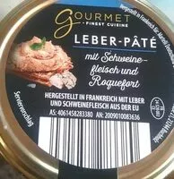 Mängden socker i Leber-Pâté mit Schweinefleisch und Roquefort