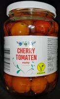 Mängden socker i Cherry Tomaten - ganz, sauer eingelegt