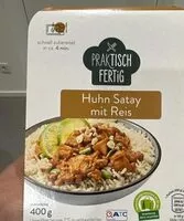 Mängden socker i Huhn Satay mit Reis