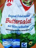 Mängden socker i Buttersalat mit Wurzelballen