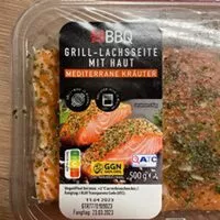 Mängden socker i Grill-Lachseite mit Haut