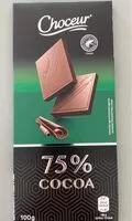 Mängden socker i 75 % COCOA