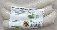 Mängden socker i Bio thüringer Rostbratwurst, gebrüht