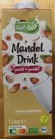 Mängden socker i Bio-Mandeldrink gesüßt & geröstet