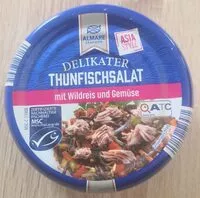 Mängden socker i Tunfischsalat mit Wildreis und Gemüse