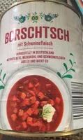 Mängden socker i Borschtsch mit Schweinefleisch
