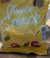 Mängden socker i Oliven Snack, grün und Kalamata mit Kräutern
