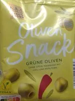 Mängden socker i Oliven-Snack - Grüne Oliven mit Chili und Kräutern