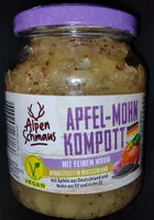Mängden socker i Apfel-Mohn-Kompott mit Marzipangeschmack