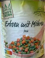 Mängden socker i Erbsen mit Möhren, fein