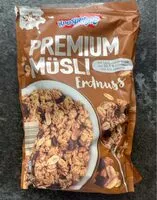 Mängden socker i Premium müsli erdnuss