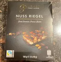 Mängden socker i Nuss Riegel Dark Chocolate Peanut Butter