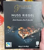 Mängden socker i Nuss Riegel Dark Chocolate Nuts & Sea Salt