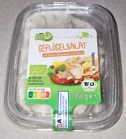 Mängden socker i Bio-Geflügelsalat mit Ananas, Champignons und Äpfeln