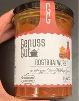 Mängden socker i Rostbratwurst in würziger Curry-Ketchup-Sauce