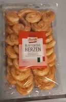 Mängden socker i Blätterteig Herzen