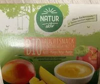 Mängden socker i Bio fruit pomme-mangue