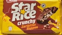 Mängden socker i Star Rice crunchy Zartbitter Happen
