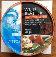 Mängden socker i Weinblätter sweet spicy