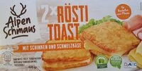 Mängden socker i Rösti Toast mit Schinken und Schmelzkäse