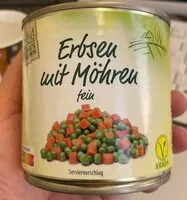 Mängden socker i Erbsen und Karotten