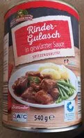 Mängden socker i Rinder-Gulasch