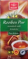Mängden socker i Rooibos Pur Teebeutel
