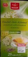 Mängden socker i Fenchel-Anis-Kümmel