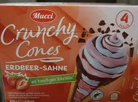 Mängden socker i Crunchy Cones Erdbeer Sahne