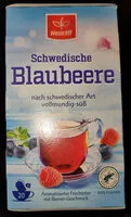 Mängden socker i Ländertee - Schwedische Blaubeere