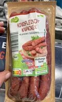 Mängden socker i Rindfleisch-knacker