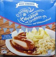 Mängden socker i Leberkäse mit Kartoffelpüree und Weinsauerkraut