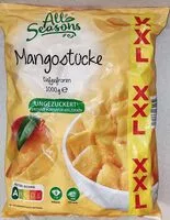 Mängden socker i Mangostücke XXL - ungezuckert, tiefgefroren