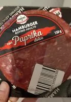 Mängden socker i Hamburger bovino adulto con paprika