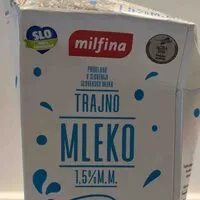 Mängden socker i Trajno mleko