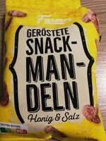 Mängden socker i geröstete Snack-Mandeln, Honig & Salz
