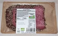 Mängden socker i Bio-Salami mit Pfeffer ummantelt
