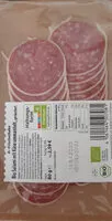 Mängden socker i Bio Salami mit Käse ummantelt, geräuchert