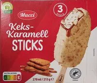 Mängden socker i Keks-Karamell-Sticks - Weiße Schokolade